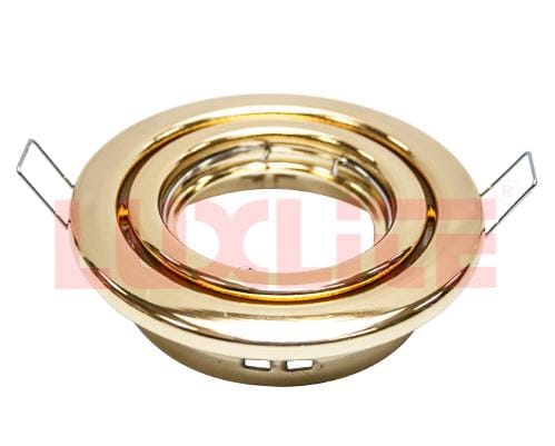[LUM1291] LAMPARA OJO DE BUEY DIRIGIBLE P/CIELO FALSO MR16 DORADO
