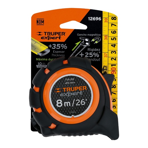 [12696] METRO FLEXOMETRO INDUSTRIAL 8M CINTA 1 TRUPER