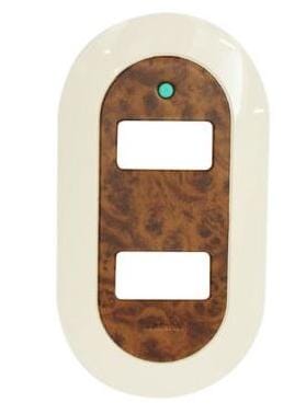 [503NU/2RN] PLACA DOBLE NUVA MADERA MAGIC BTICINO