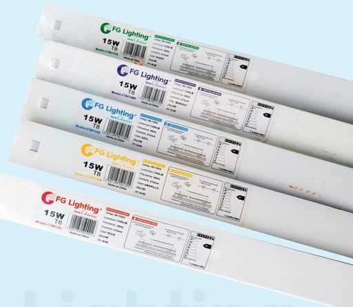 [CTB015AM] SERIE CLASICO TUBO LED 15W AMARILLO FG LIGHTING