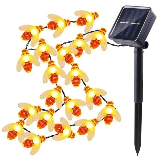 [GSX-031] SERIE DE LUZ TIPO ABEJITA DE 10M LUZ SOLAR ORO