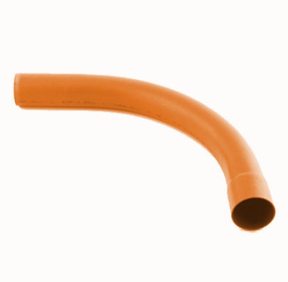 [2333] VUELTA DUCTO PVC NARANJA DE 1