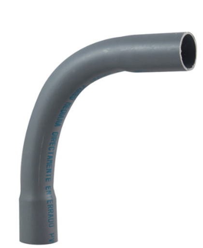 [2422] VUELTA DUCTO PVC GRIS DE 3/4 MULTITUBOS