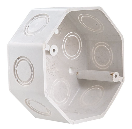 [2116B] CAJA OCTAGONAL BLANCO MASACA