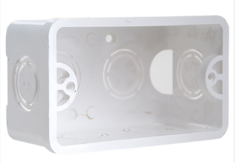 [2115B] CAJA RECTANGULAR PLASTICA BLANCO MASACA