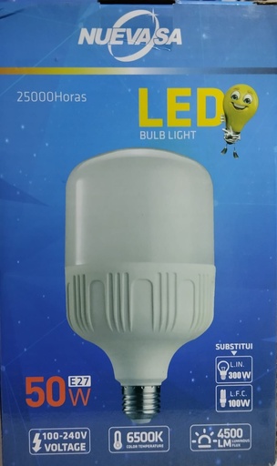 [BOM50W] BOMBILLA LED ALTA POTENCIA 50W (NUEVASA)